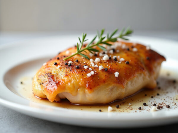 Poitrine de poulet cuite sel et poivre